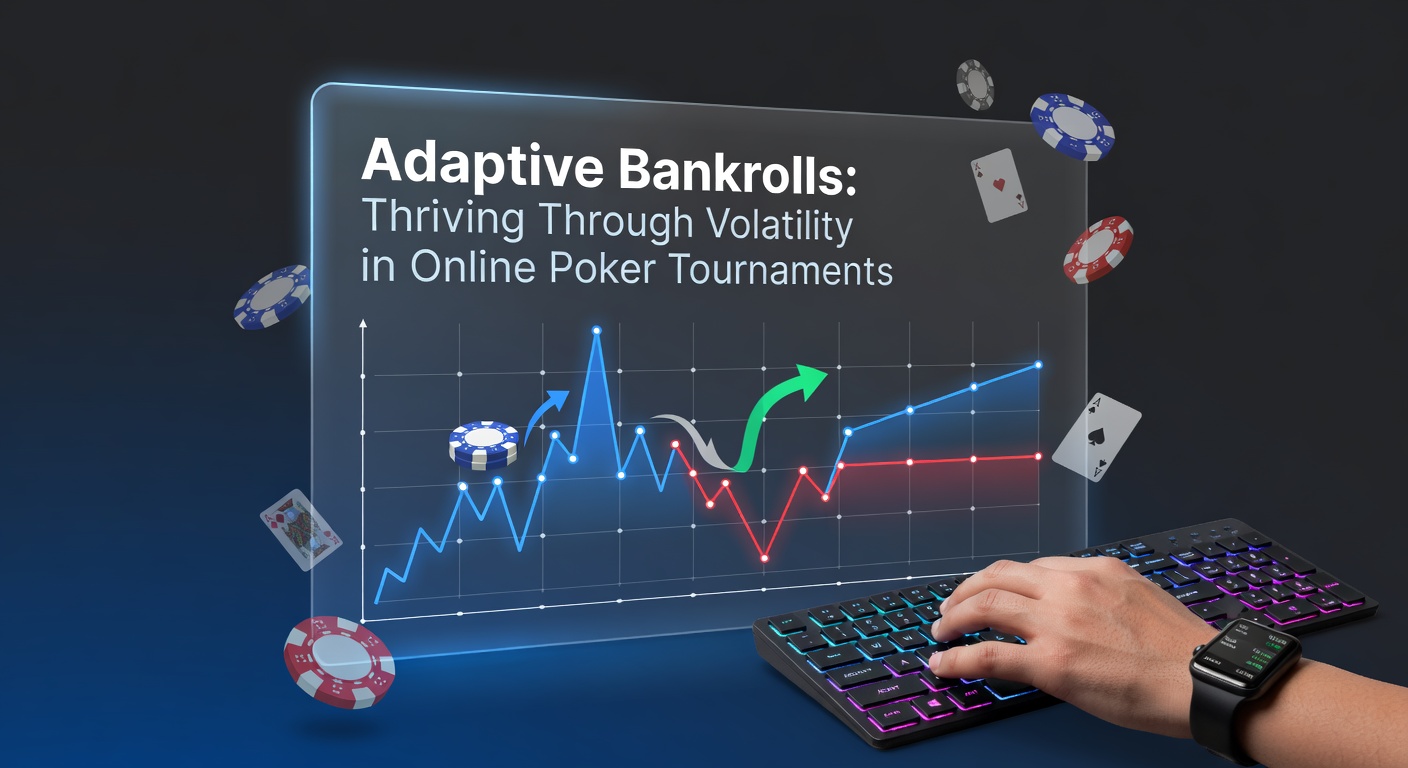 Grafik zeigt schwankende Poker-Bankroll-Kurven mit Auf- und Abwärtstrends in Turnieren