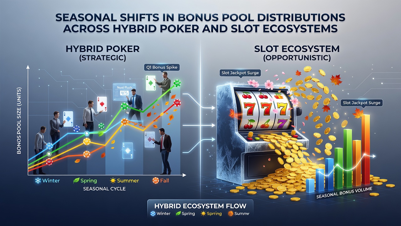Grafik zu saisonalen Trends und Cross-Game-Einflüssen auf Bonus-Pools in Poker-Slot-Hybriden mit Datenvisualisierungen