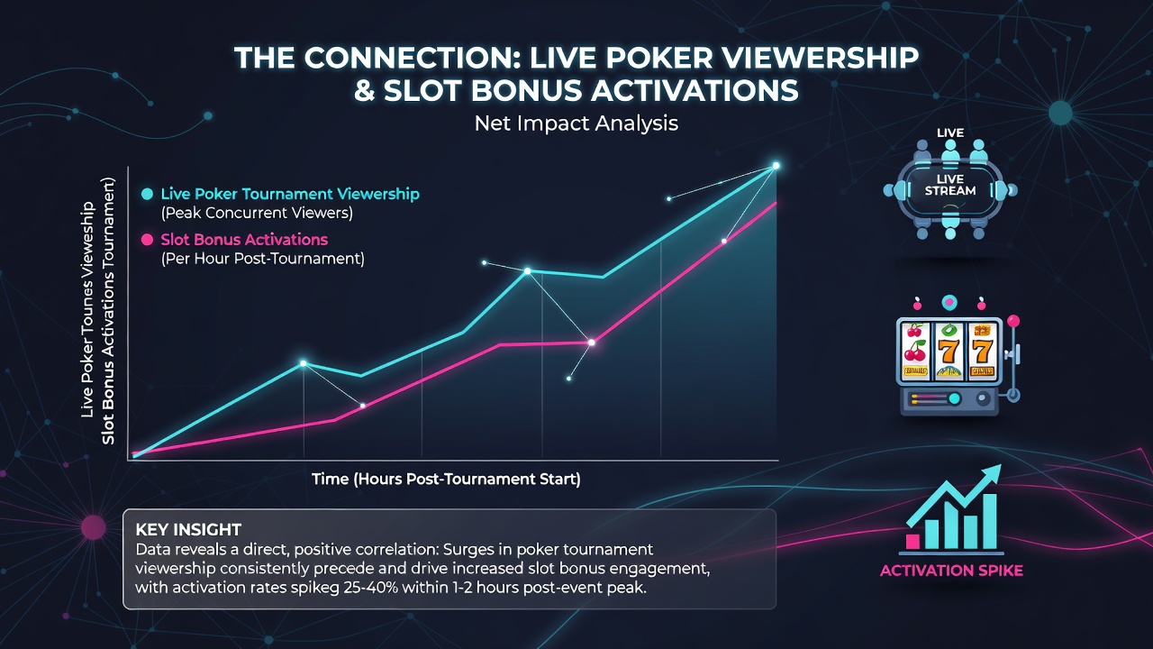 Datenvisualisierung zu Poker-Viewership und Slot-Bonus-Korrelationen